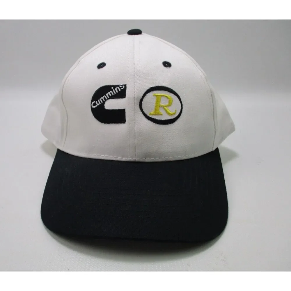 Cummins R White / Black Adjustable Snapback Trucker Hat Cap
